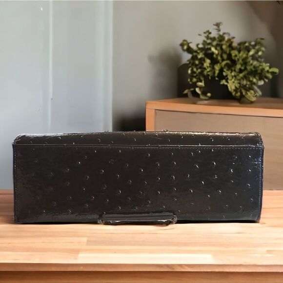Faux Ostrich Leather Clutch